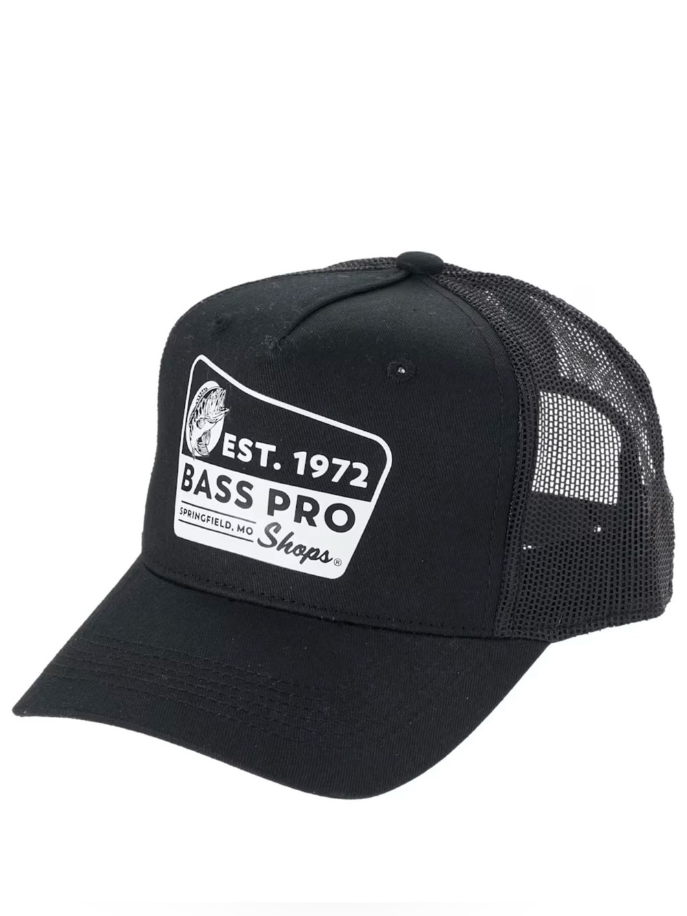 Bass Pro Shops Black Trucker Cap